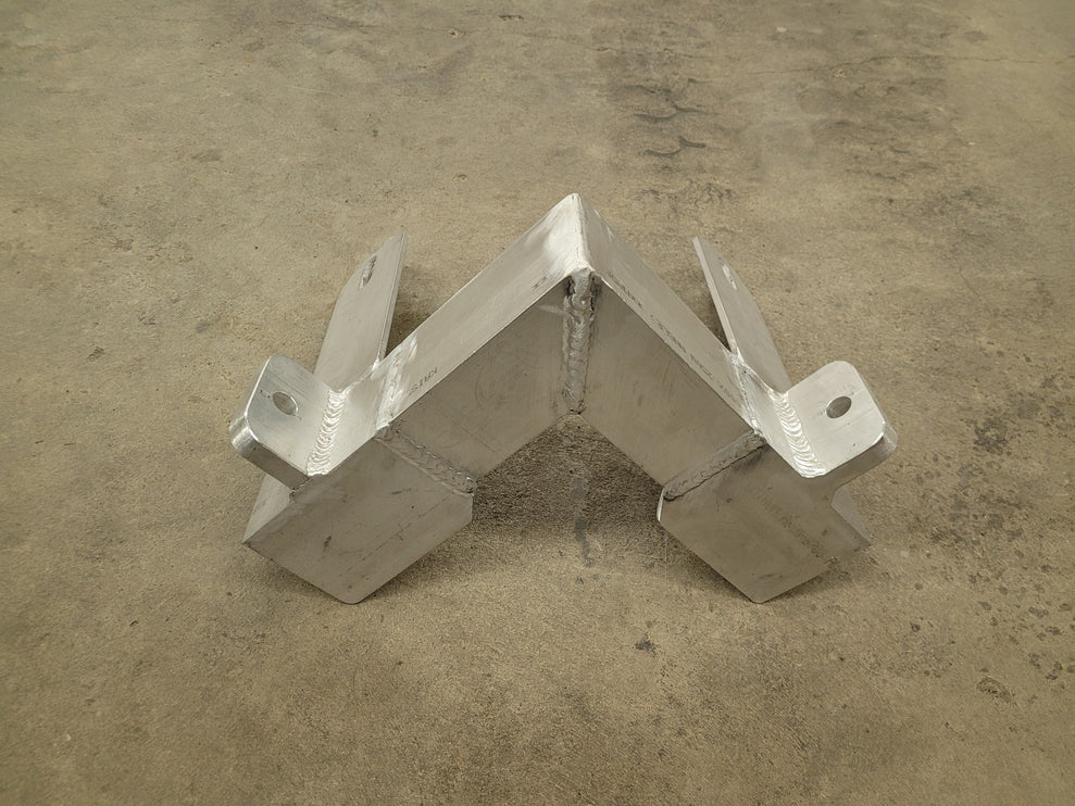 Universal Dock Aluminum Dual Weld Lug Guy Cable Bracket (Corner Mount)