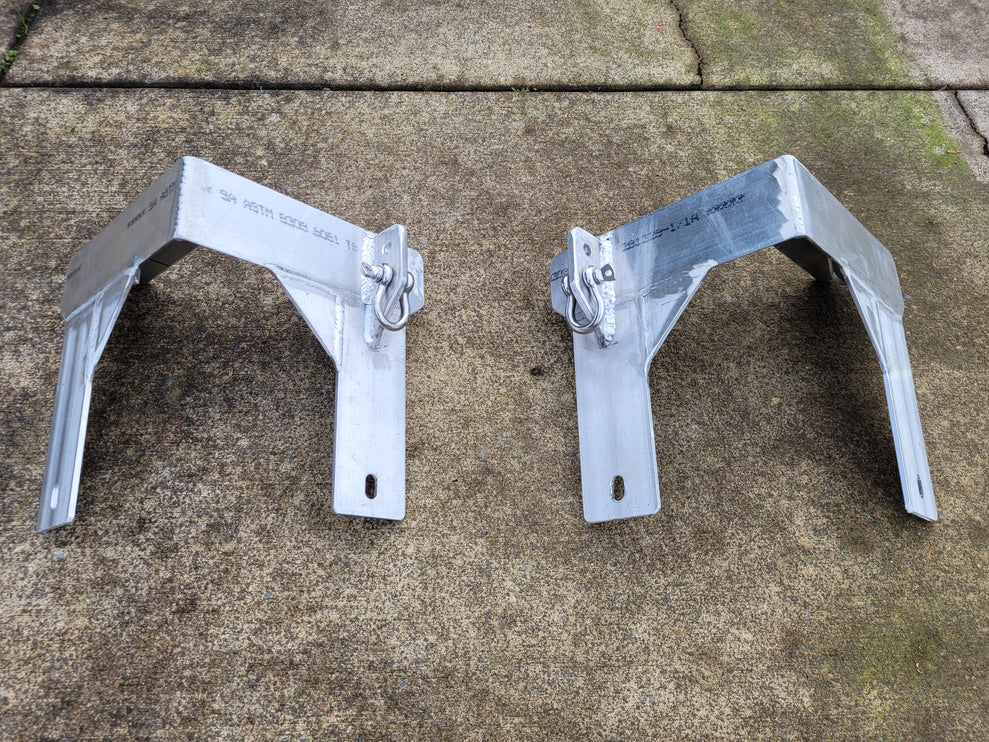 Universal Dock Aluminum Dual Weld Lug Guy Cable Bracket (Corner Mount)