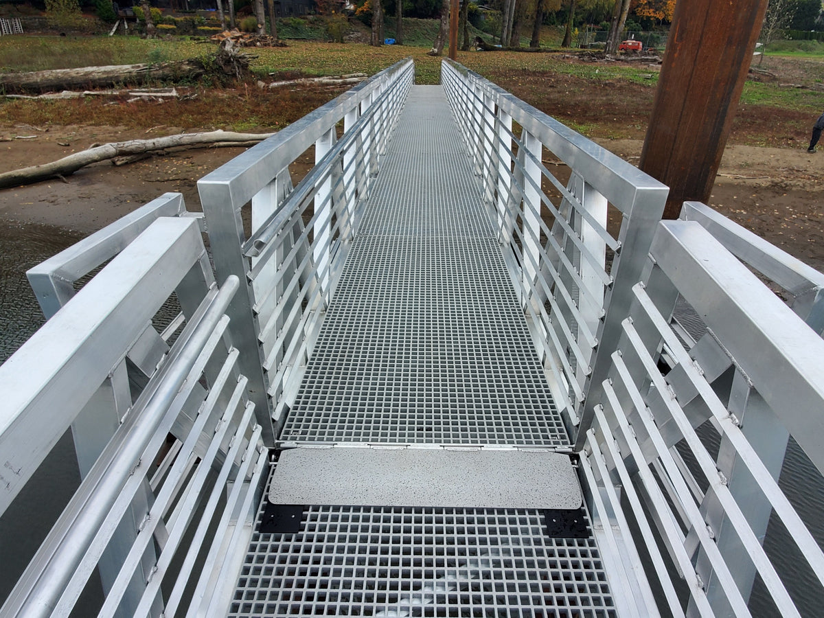 Fixed aluminum boat gangway 1.90 meters