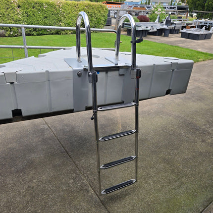 4 Step Stainless Telescoping Ladder for Standard Dock & EZ Dock