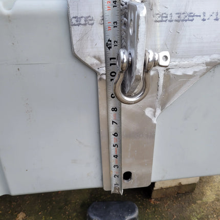 EZ Dock Aluminum Dual Weld Lug Guy Cable Bracket (2 Pocket Fascia Mount)