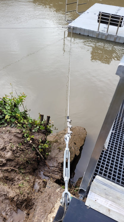 EZ Dock Aluminum Single Weld Lug Guy Cable Bracket