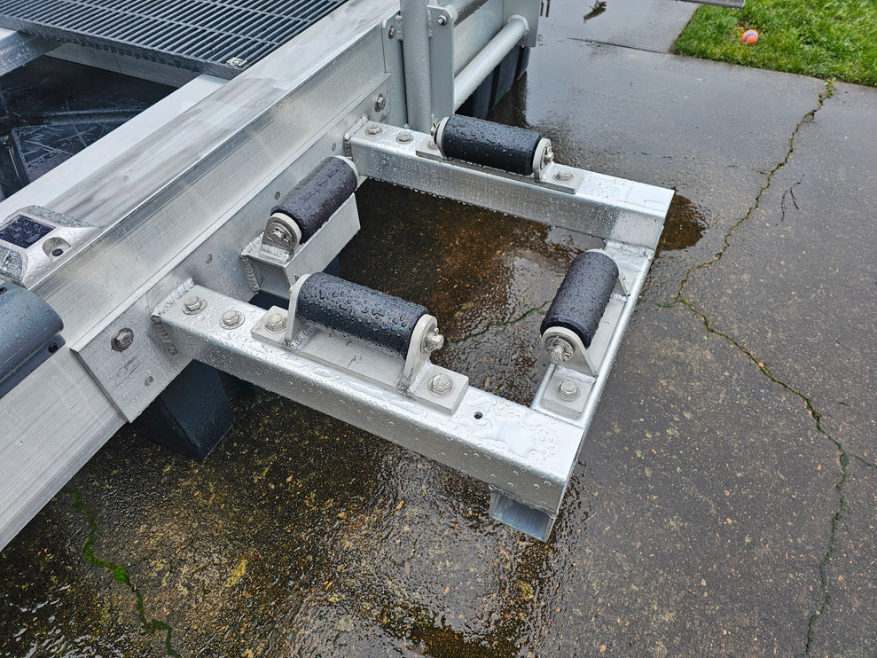 Aluminum Pile Brackets W/ Rollers