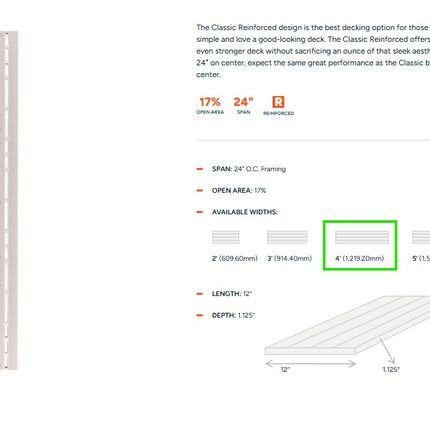 (USED) 1' X 4' TITAN DECK PANELS - BEIGE (62 PIECE PALLET)