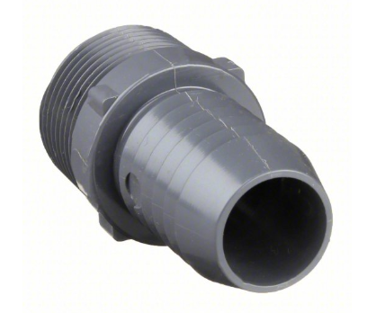 BARBED HOSE FITTING: 1.25" HOSE X 1" NPT MALE (PLASTIC)