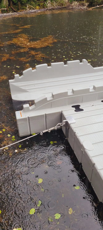 EZ Dock Aluminum Dual Weld Lug Guy Cable Bracket (2 Pocket Fascia Mount)