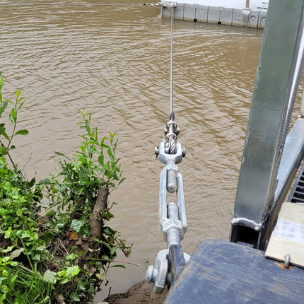 EZ Dock Aluminum Dual Weld Lug Guy Cable Bracket (2 Pocket Fascia Mount)