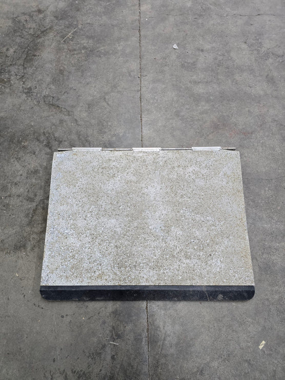 USED 35" W x 24"L Aluminum Transition Plate w/ Slip-Resistant Surface & UHMW Drag Edge