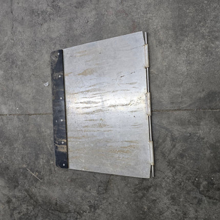 USED 35" W x 24"L Aluminum Transition Plate w/ Slip-Resistant Surface & UHMW Drag Edge