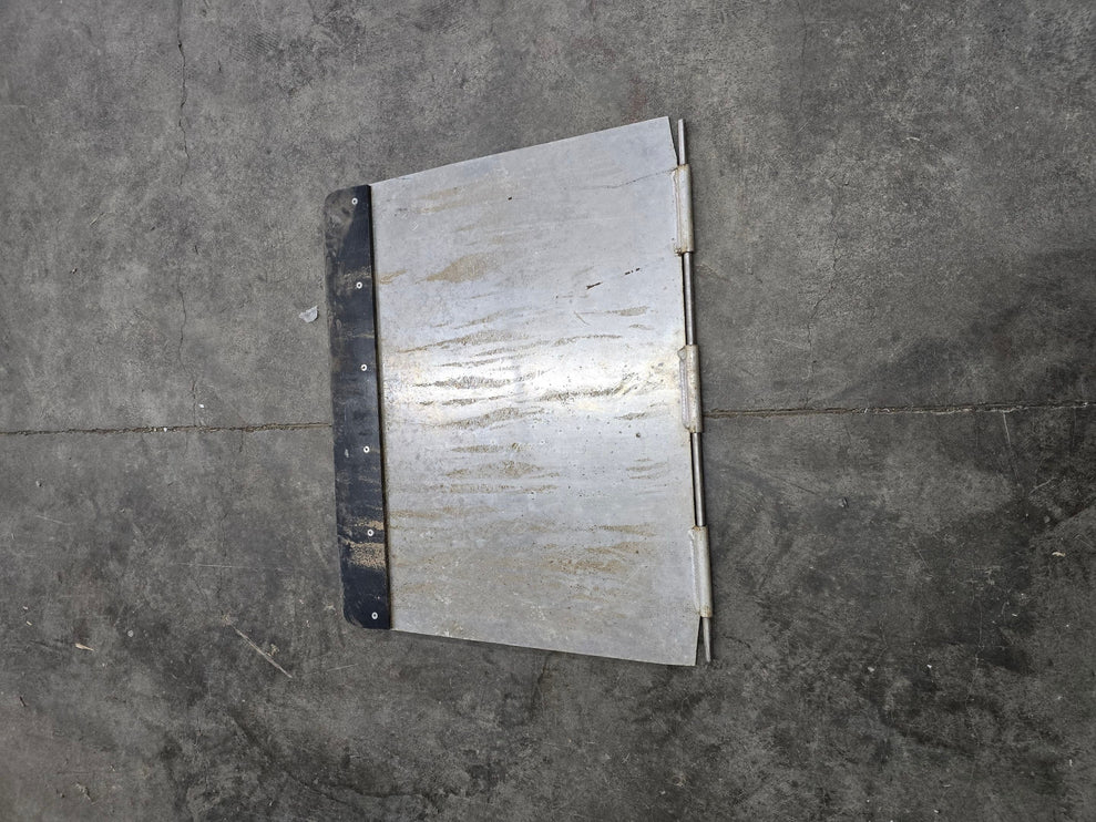 USED 35" W x 24"L Aluminum Transition Plate w/ Slip-Resistant Surface & UHMW Drag Edge