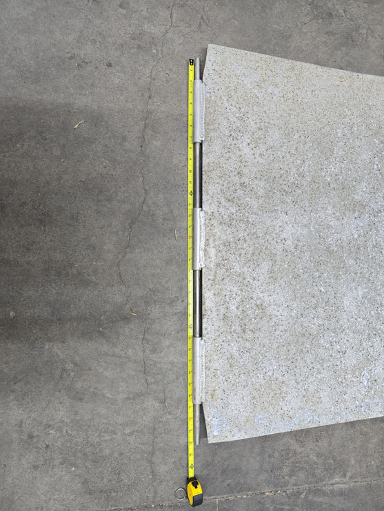 (USED) 35" W x 24"L Aluminum Transition Plate w/ Slip-Resistant Surface & UHMW Drag Edge