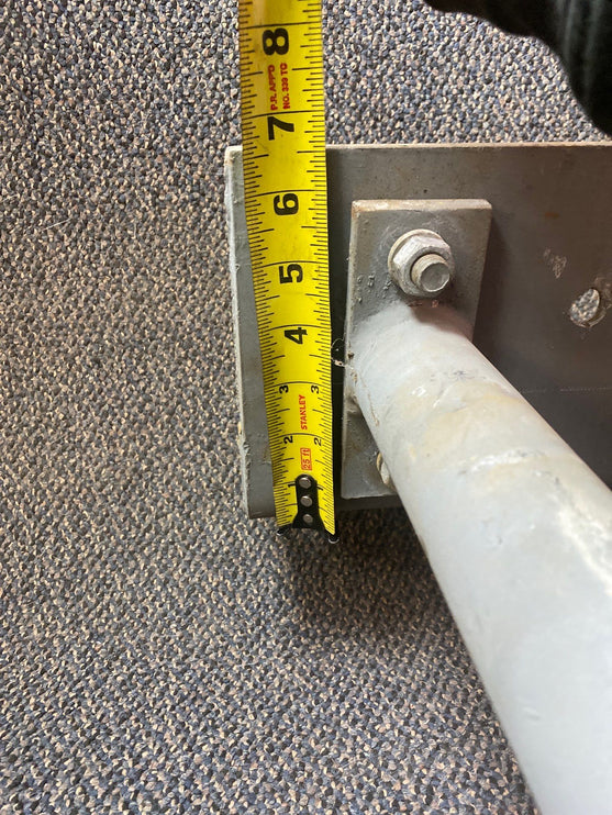 14" STEEL PILE BRACKET W/ RUBBER ROLLER ASSEMBLIES (REFURBISHED)