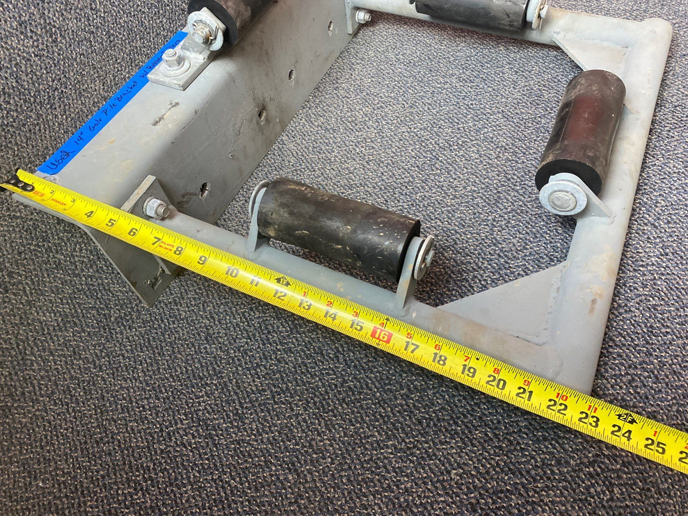14" STEEL PILE BRACKET W/ RUBBER ROLLER ASSEMBLIES (REFURBISHED)
