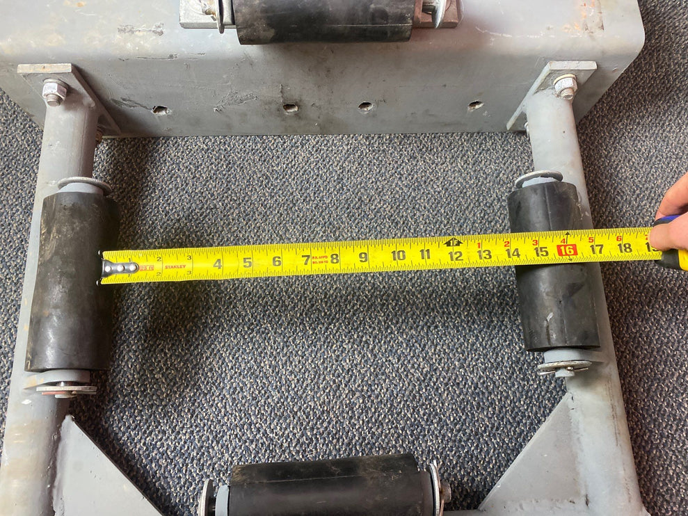 14" STEEL PILE BRACKET W/ RUBBER ROLLER ASSEMBLIES (REFURBISHED)