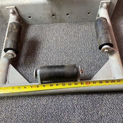 14" STEEL PILE BRACKET W/ RUBBER ROLLER ASSEMBLIES (REFURBISHED)