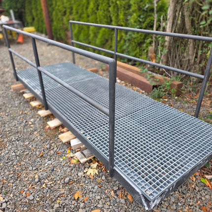 Used Steel Gangway, 4' x 12' w/ Steel Abutment Bracket (62")