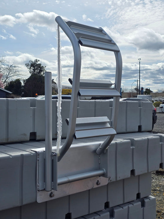 Wide Step Aluminum Dog (And Human!) Ladder-EZ DOCK & STANDARD
