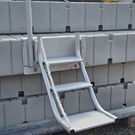 Wide Step Aluminum Dog (And Human!) Ladder-EZ DOCK & STANDARD