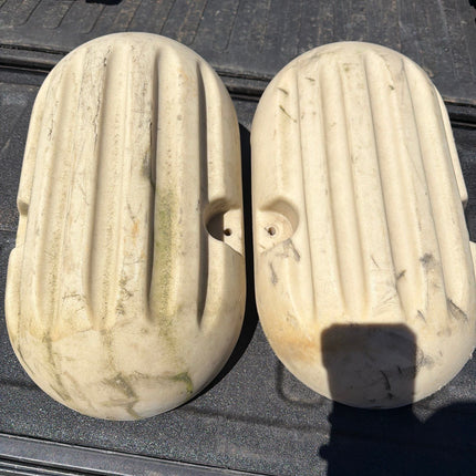 300180 EZ Dock Bumpers, Used (Grey and Beige)