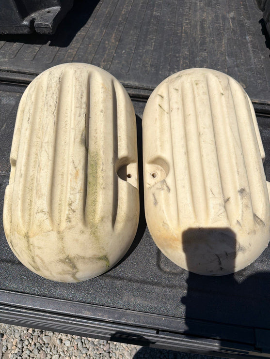 300180 EZ Dock Bumpers, Used (Grey and Beige)