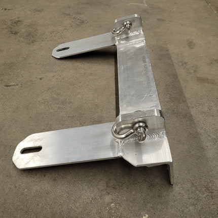 EZ Dock Aluminum Dual Weld Lug Guy Cable Bracket (2 Pocket Fascia Mount)