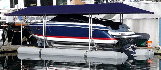 REPAIRED SUNSTREAM SUNBRELLA HOVER COVER CANVAS FOR FL10 FLOATLIFT (NAVY COLOR)