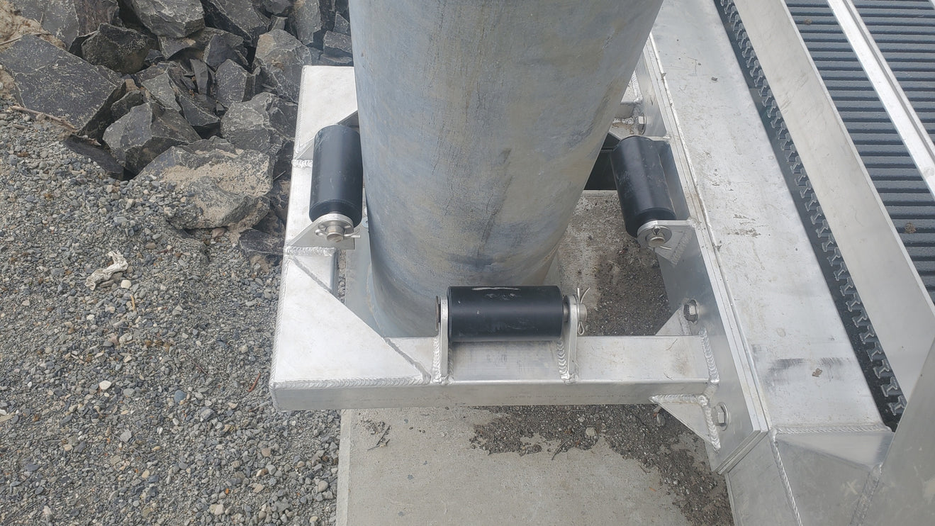 Aluminum Pile Brackets W/ Rollers