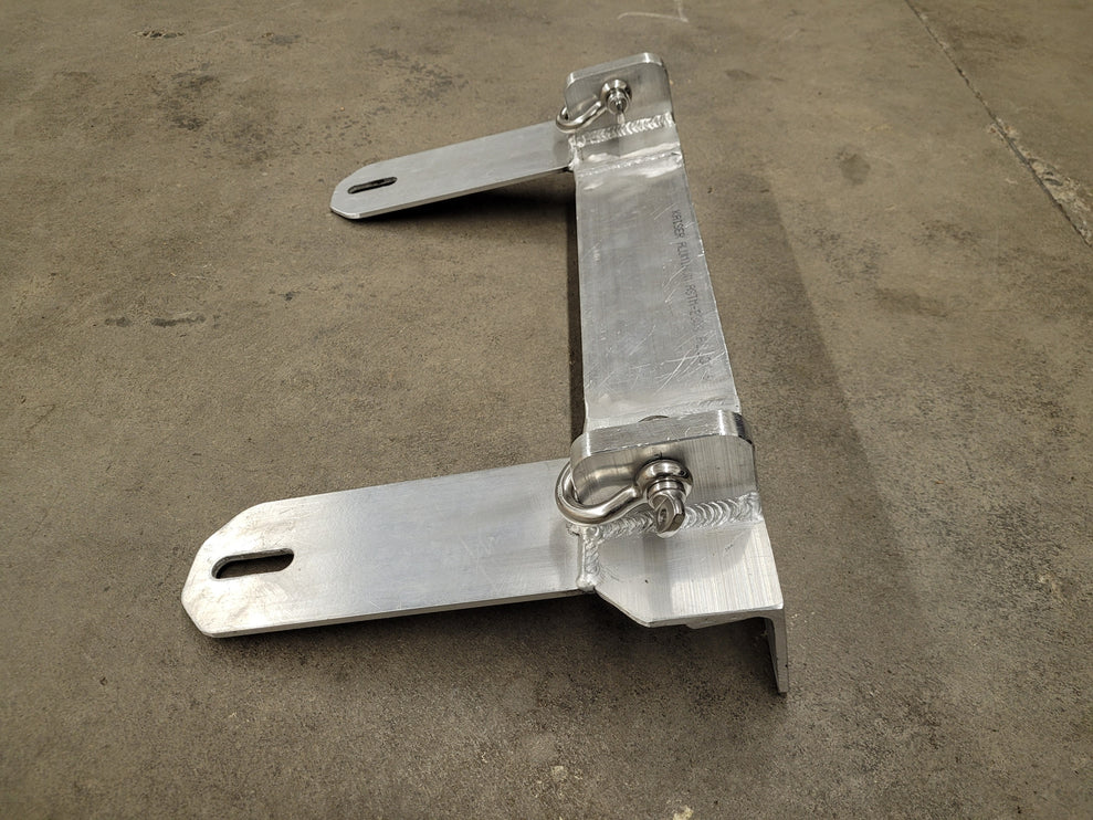 EZ Dock Aluminum Dual Weld Lug Guy Cable Bracket (2 Pocket Fascia Mount)