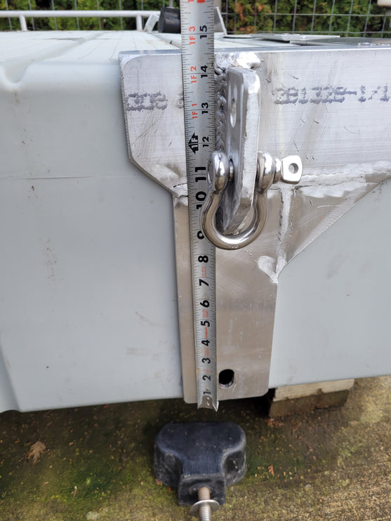 EZ Dock Aluminum Dual Weld Lug Guy Cable Bracket (2 Pocket Fascia Mount)