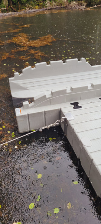 EZ Dock Aluminum Dual Weld Lug Guy Cable Bracket (2 Pocket Fascia Mount)