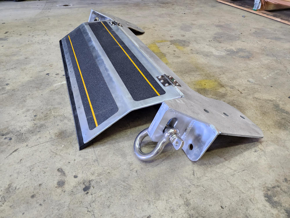 3' Aluminum Hanging Shackle Bracket w/ Cover Plate & Grip Traction