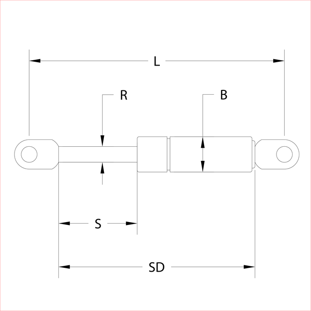 Gas Shock Kit for 78" Hydrolocker Dock Box (Pair)