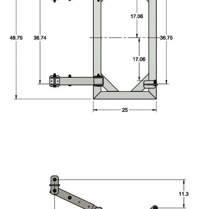 Adjustable Aluminum Float Cradle for Gangway