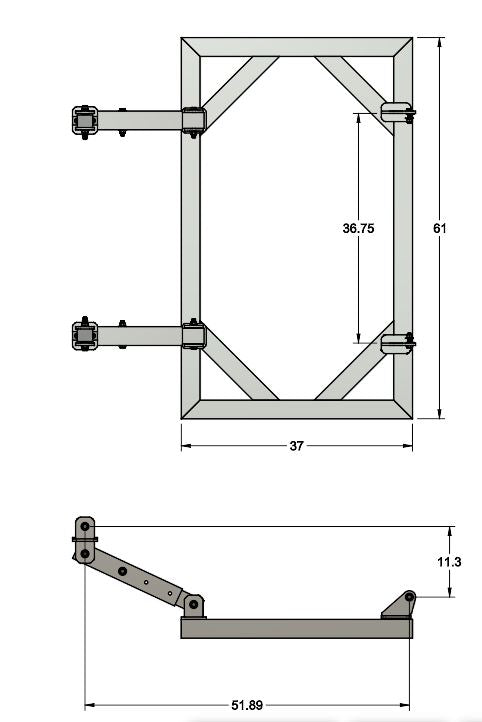 Adjustable Aluminum Float Cradle for Gangway