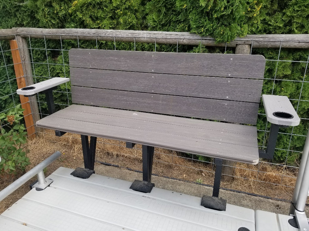 5’ Bench with arm rests (EZ Dock Mount)