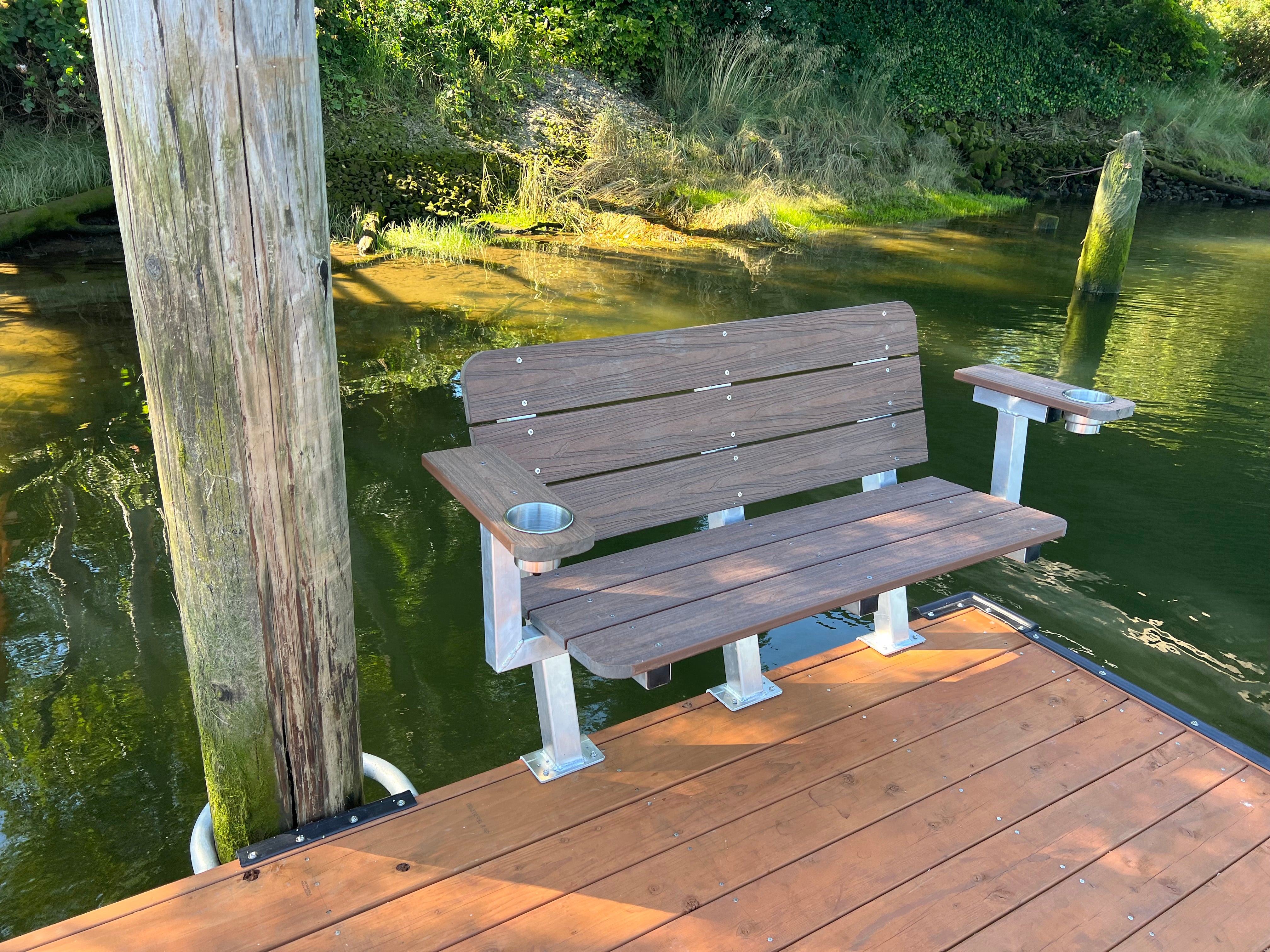 5’ Bench with arm rests (Universal Mount) – NW Marine Supply