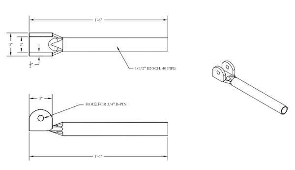 Dock Anchoring – Stiff Arm Female