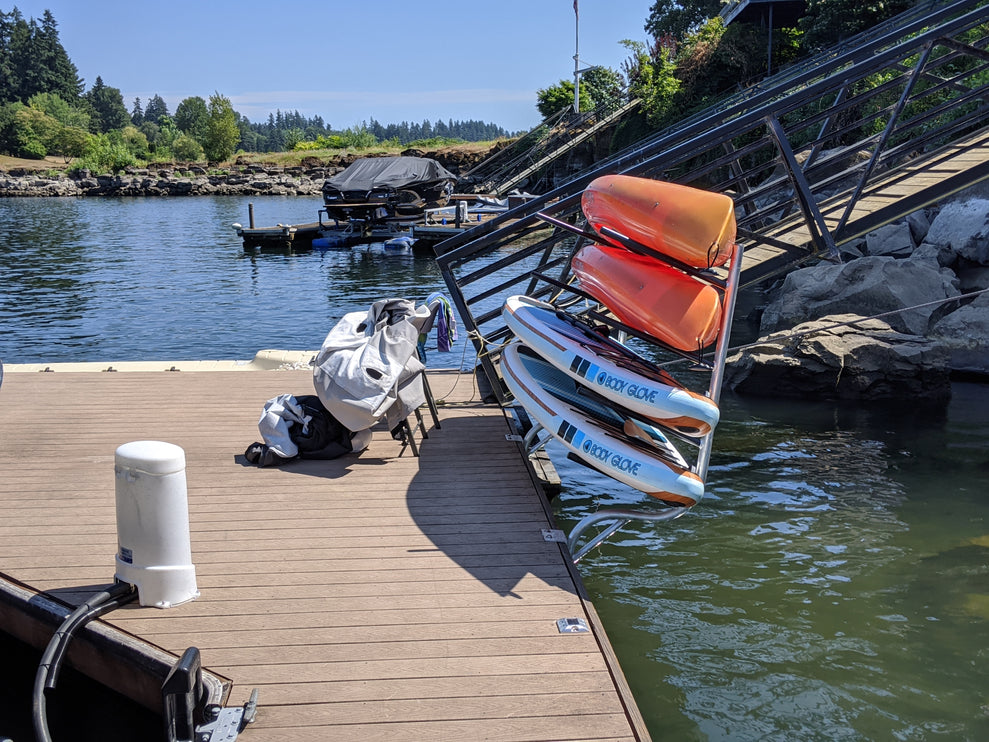 Offset Kayak Paddle Board Rack (2 or 4 Place/Universal Mount)