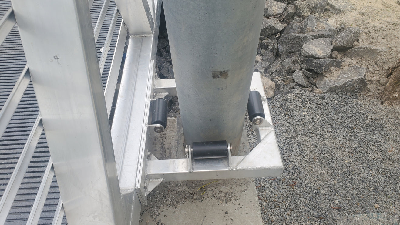 Aluminum Pile Brackets W/ Rollers