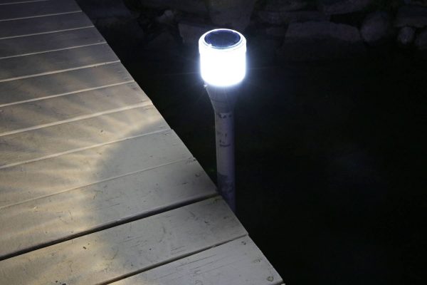 Solar Dock Post Lights (Round) – 2 Pack