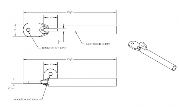 Dock Anchoring – Stiff Arm Male