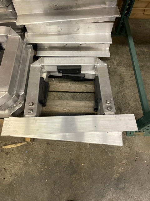 Aluminum Pile Brackets with UHMW Blocking