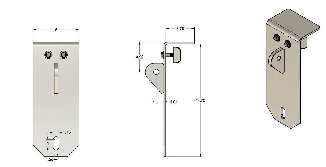 EZ Dock Aluminum Single Weld Lug Guy Cable Bracket