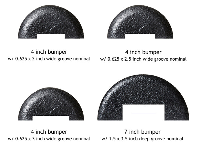 BPC - Textured Urethane Foam Bumpers with Backing Groove