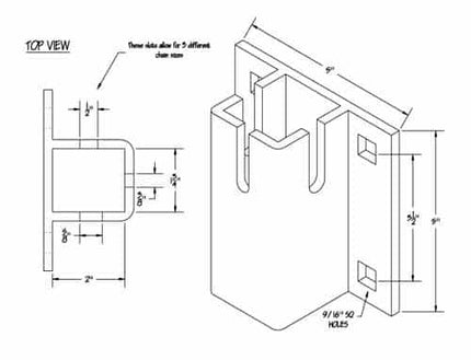 Dock Hardware – Square Chain Retainer