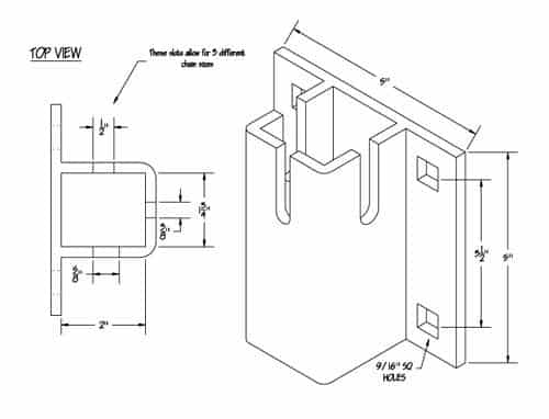 Dock Hardware – Square Chain Retainer