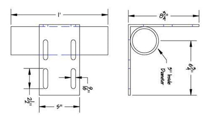 Dock Hardware – 3in Inside Corner Pipe Holder