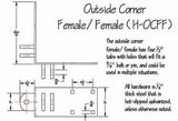 Dock Hardware – Outside Corner Female Female