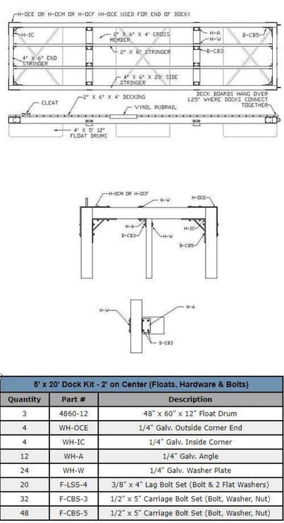 DIY Wood Dock Kits